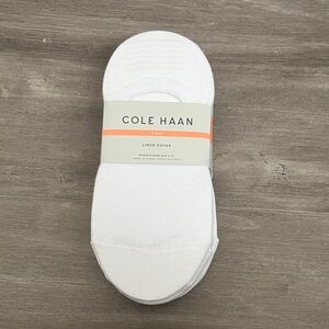 Cole Haan Men's White Liner Socks